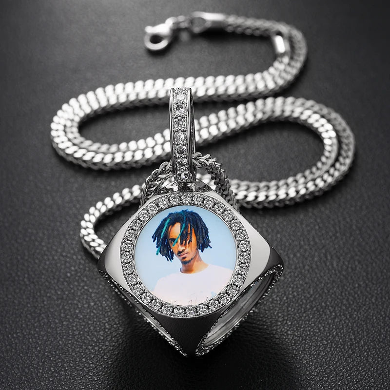 Heart-Shaped Custom Photo Medallion Necklace