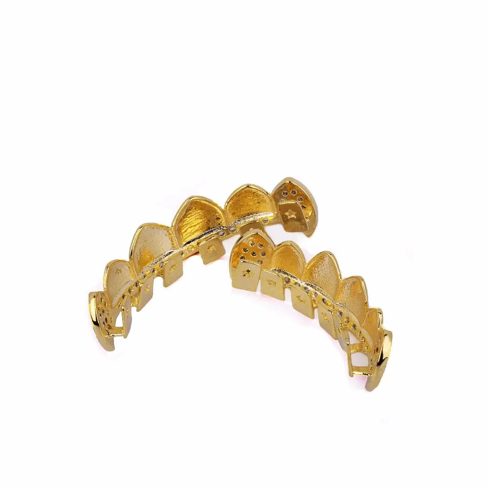 Iced Copper Grillz Teeth Set