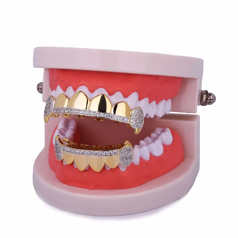 Iced Copper Grillz Teeth Set