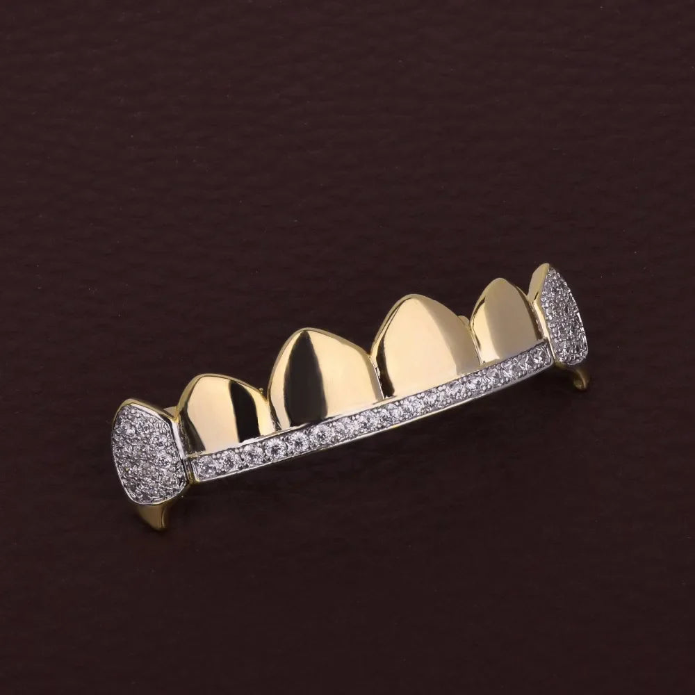 Iced Copper Grillz Teeth Set