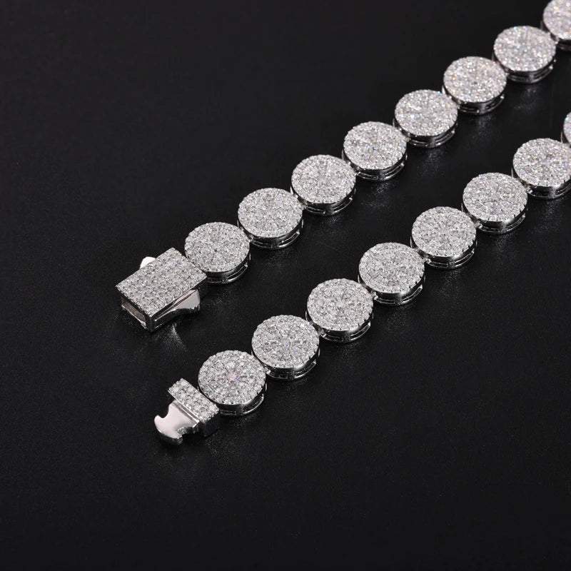 Iced Out Circle Moissanite Chain