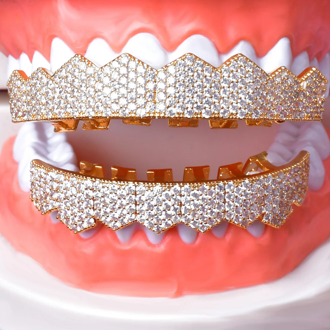 Iced Out CZ Fang Grillz Set