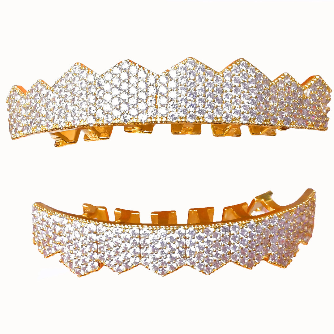 Iced Out CZ Fang Grillz Set