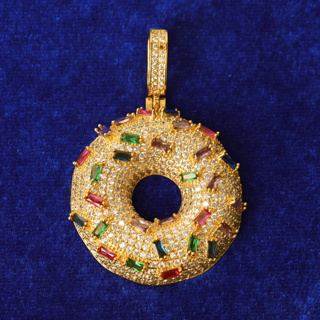 Iced Out Donut Pendant