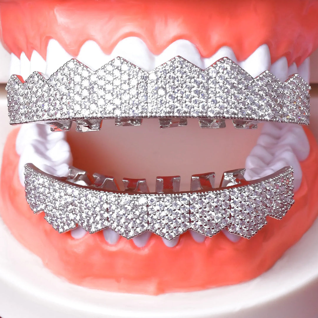 Iced Out Fang Grillz with CZ Elegance