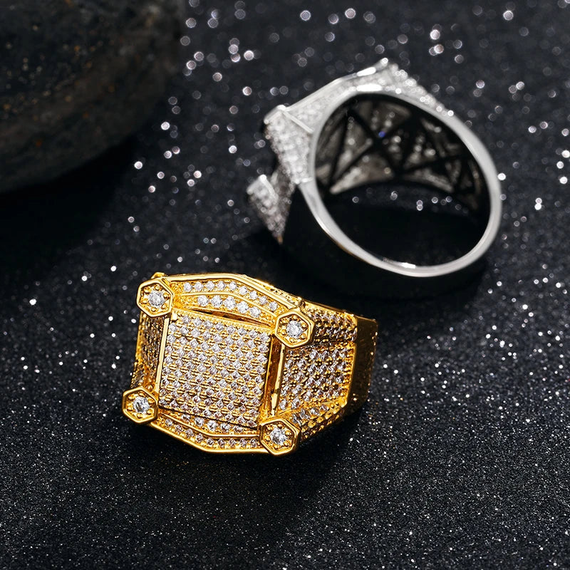 Iced Out Micro Pave Engagement Ring