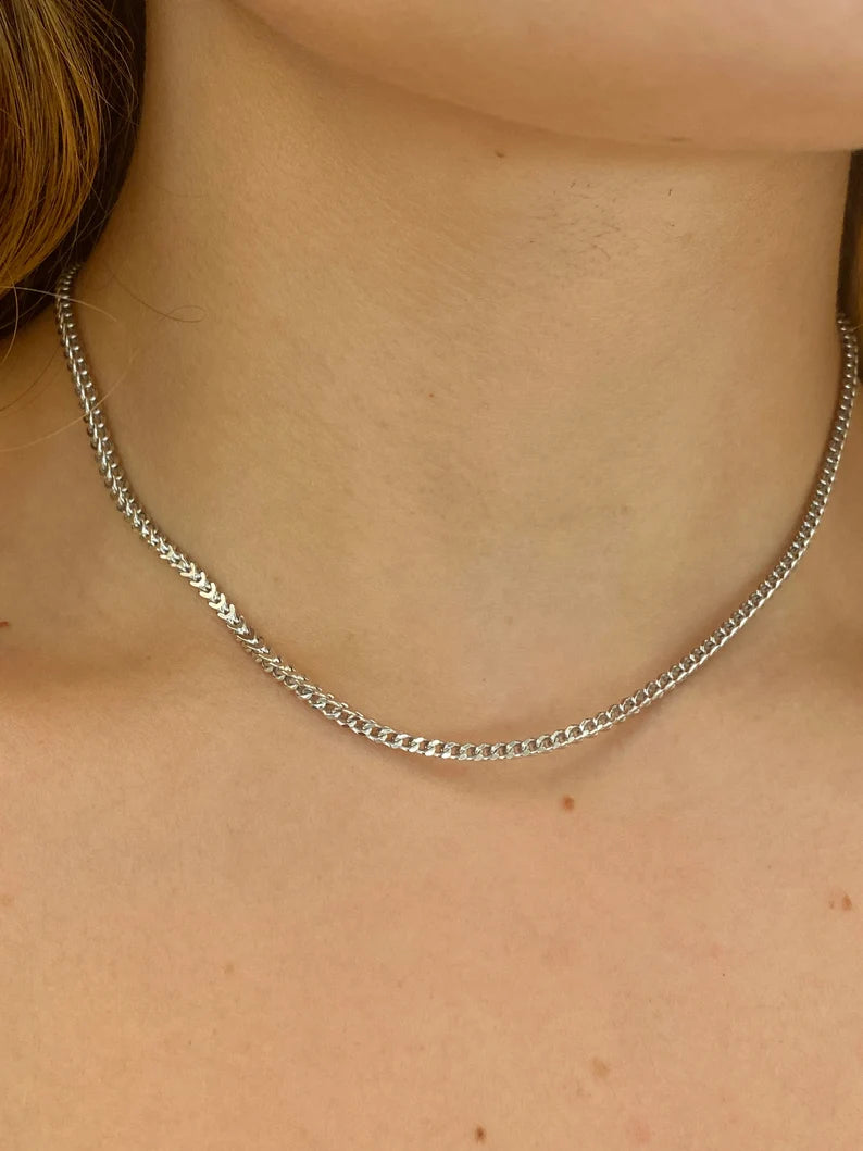 3mm Franco Chain - Silver