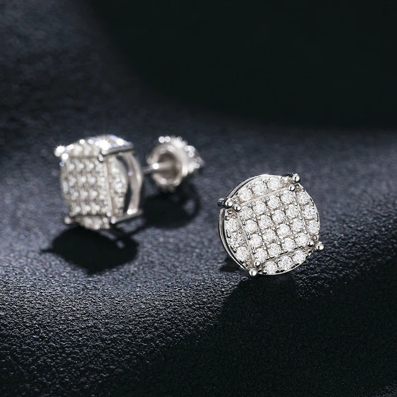 Moissanite Elegance Sterling Silver Studs