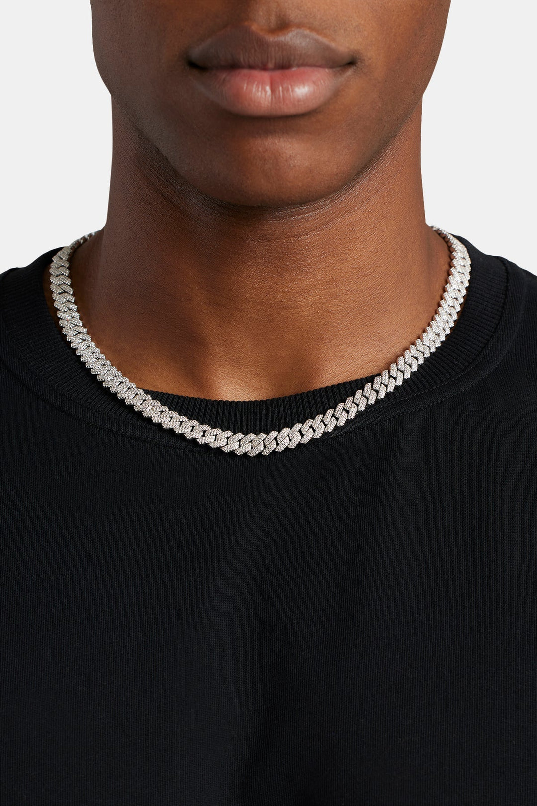 Moissanite Prong Chain - Silver / 8mm / 18’’