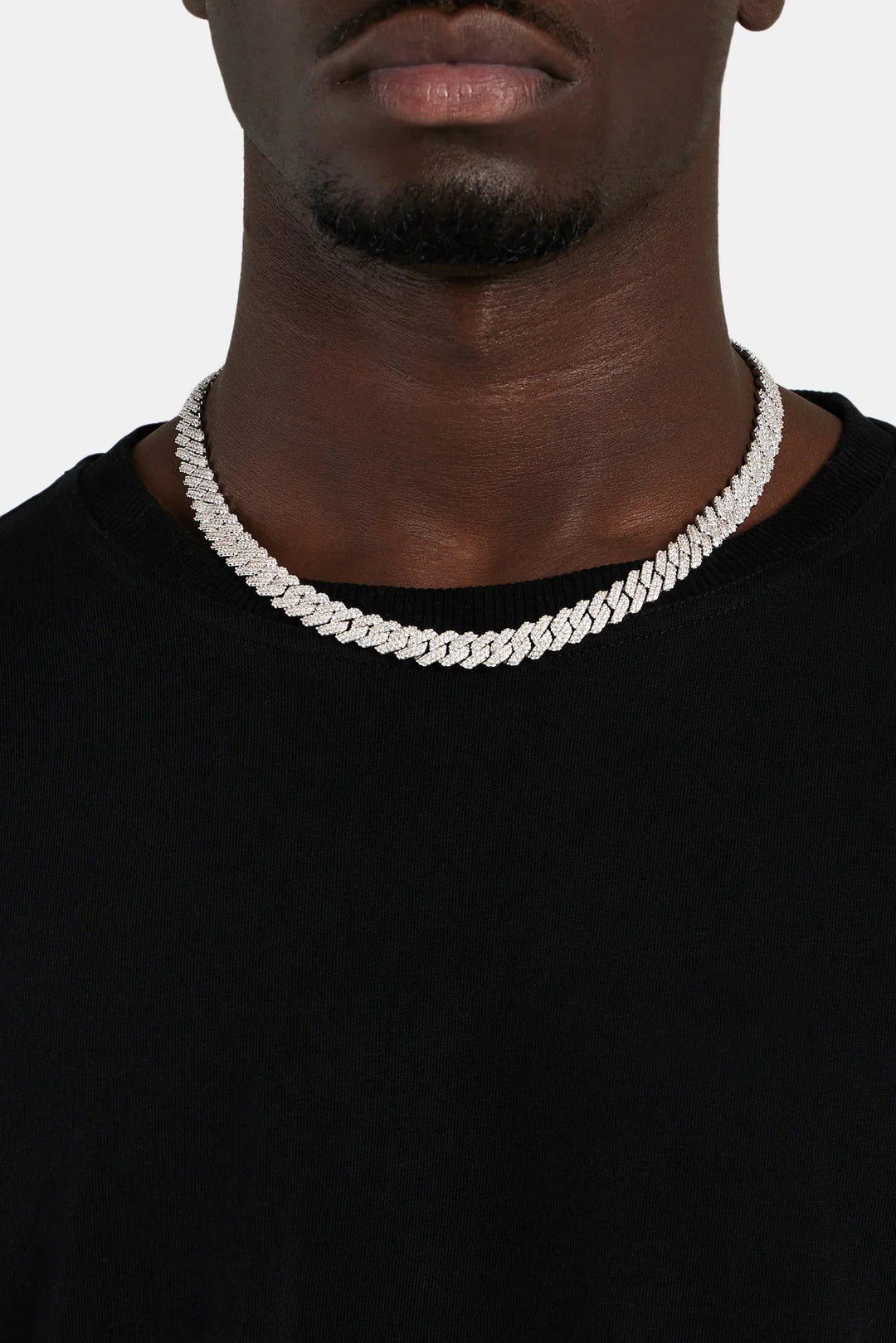 Moissanite Prong Chain - Silver / 8mm / 20’’