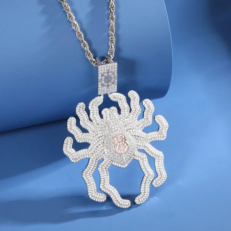 Moissanite Spider Pendant Necklace