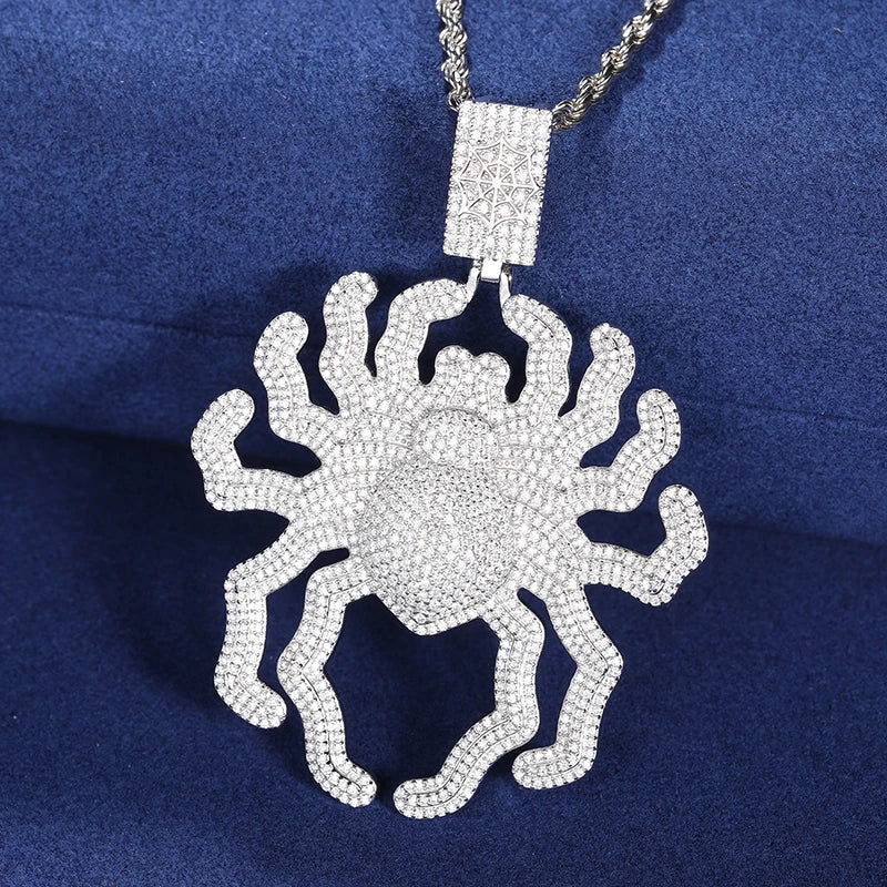 Moissanite Spider Pendant Necklace