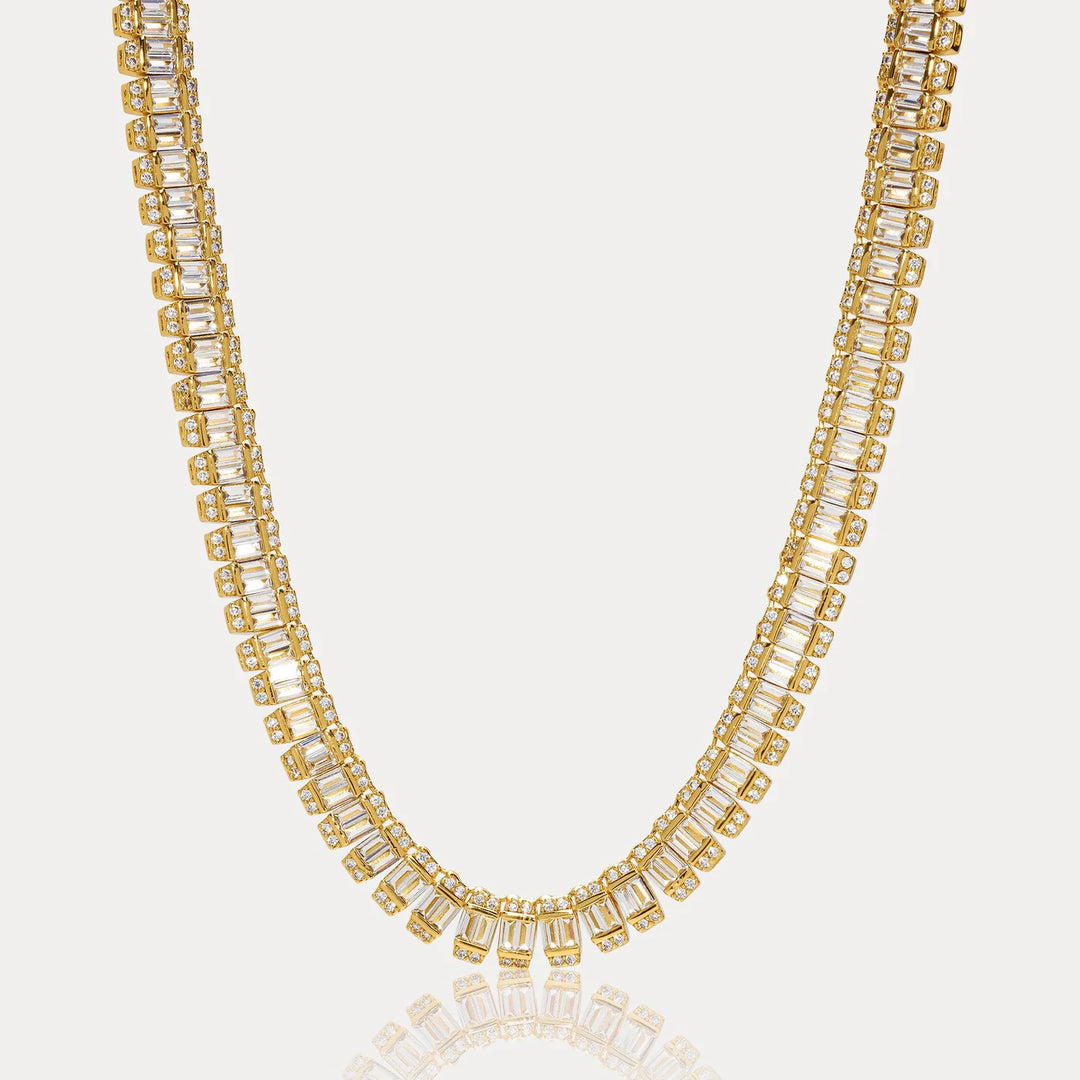 Baguette Square Tennis Chain (Gold)