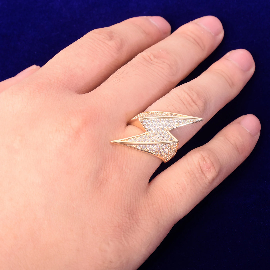 Real Gold Plated Lightning Ring